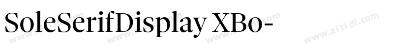SoleSerifDisplay XBo字体转换 SoleSerifDisplay XBo字体转换